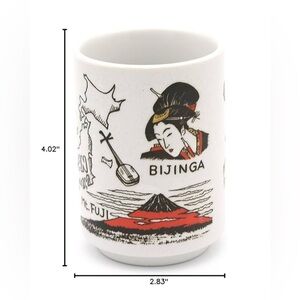 Japanese Yunomi sushi tea cup made of Mino ware